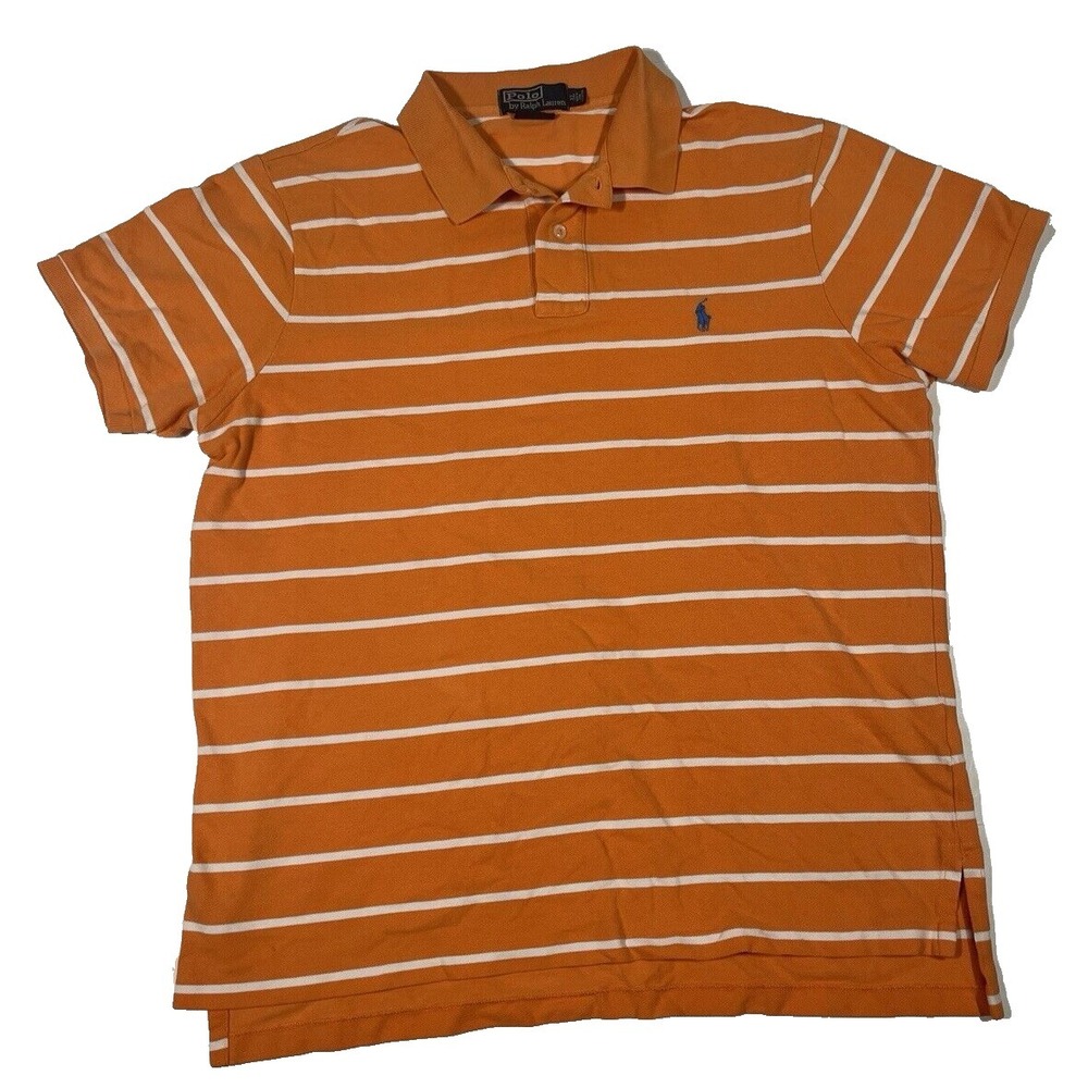 Polo Ralph Lauren‎ Custom Fit Striped Polo Shirt Mens XL Short Sleeve